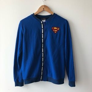 Blue Super Man Varsity Jacket